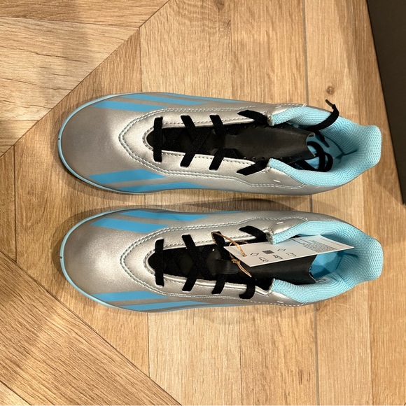Brand NEW with Tags! Adidas X Crazyfast Messi soccer shoes blue silver black 4.5 - Picture 4 of 13